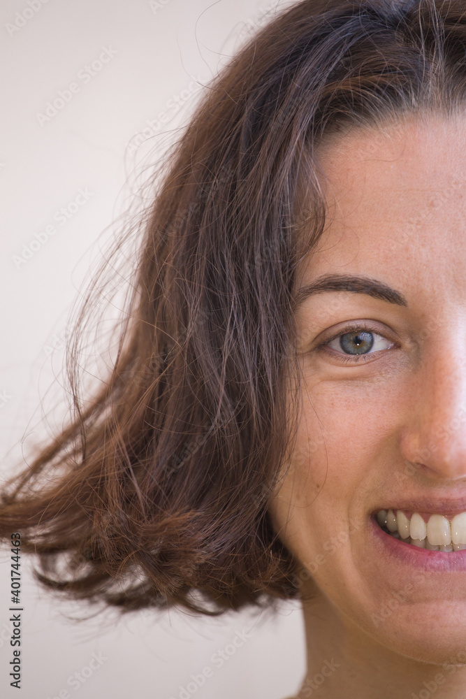 Portrait of a woman with dark hair Portrait of a woman with dark hair