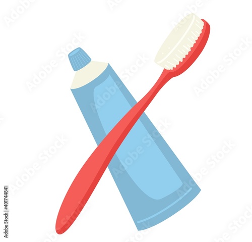 toothbrush and toothpaste