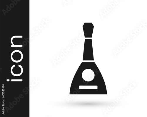 Black Musical instrument balalaika icon isolated on white background. Vector.