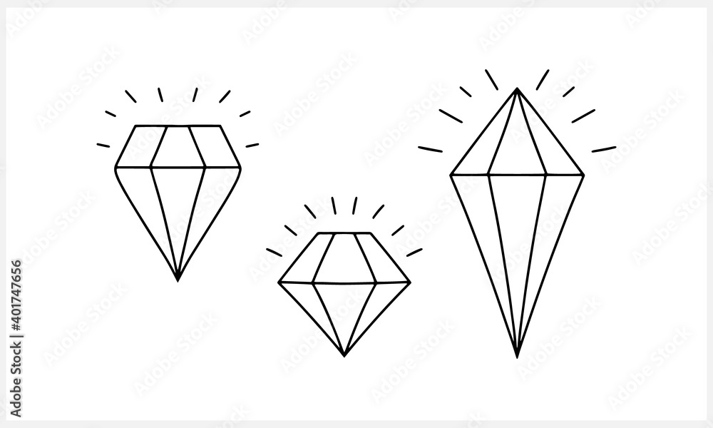 Doodle diamound icon. Vector shapes. Advertisement design concept, gemstone icon. Crystall symbol. Hand drawing art line. Vector stock illustration. EPS 10 Doodle diamound icon. Vector shapes. Advertisement design concept, gemstone icon. Crystall symbol. Hand drawing art line. Vector stock illustration. EPS 10