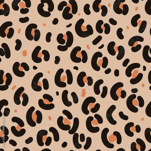 Leopard seamless pattern for print, textile, apparel design. Fashion stylized background.