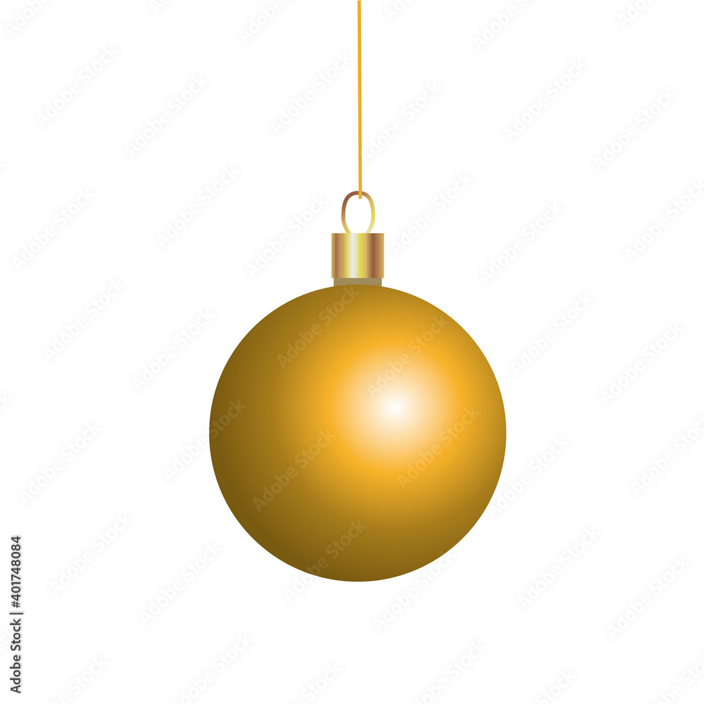 happy merry christmas golden ball decoration icon happy merry christmas golden ball decoration icon