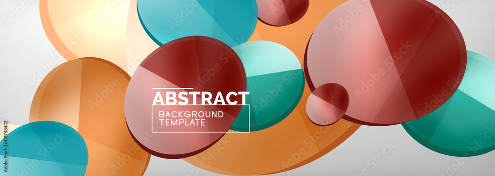 Abstract glossy round shapes vector background. Vector futuristic illustration for covers, banners, flyers and posters and other Abstract glossy round shapes vector background. Vector futuristic illustration for covers, banners, flyers and posters and other