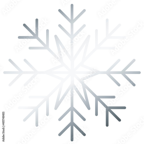 happy merry christmas silver snowflake icon