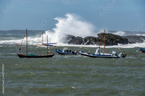 Storm Ellen rages at Porth Diana Bay in Trearddur Bay on Anglesey during September