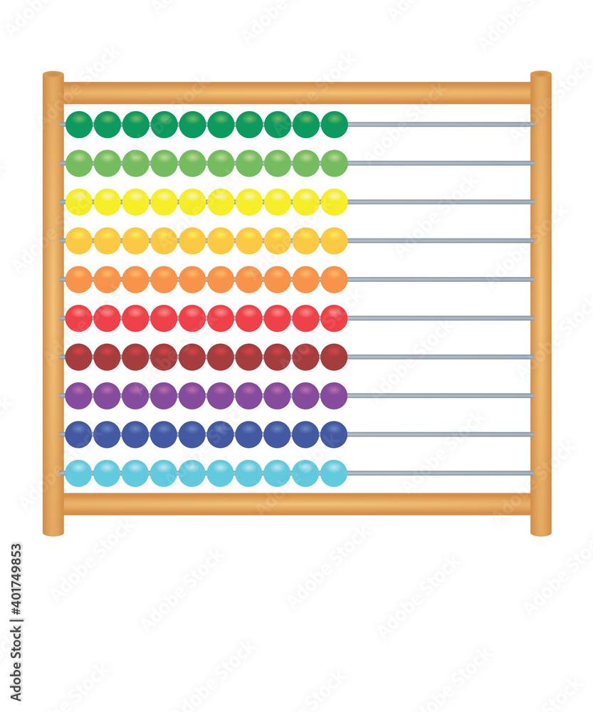 Kids counting frame. vector illustration Kids counting frame. vector illustration