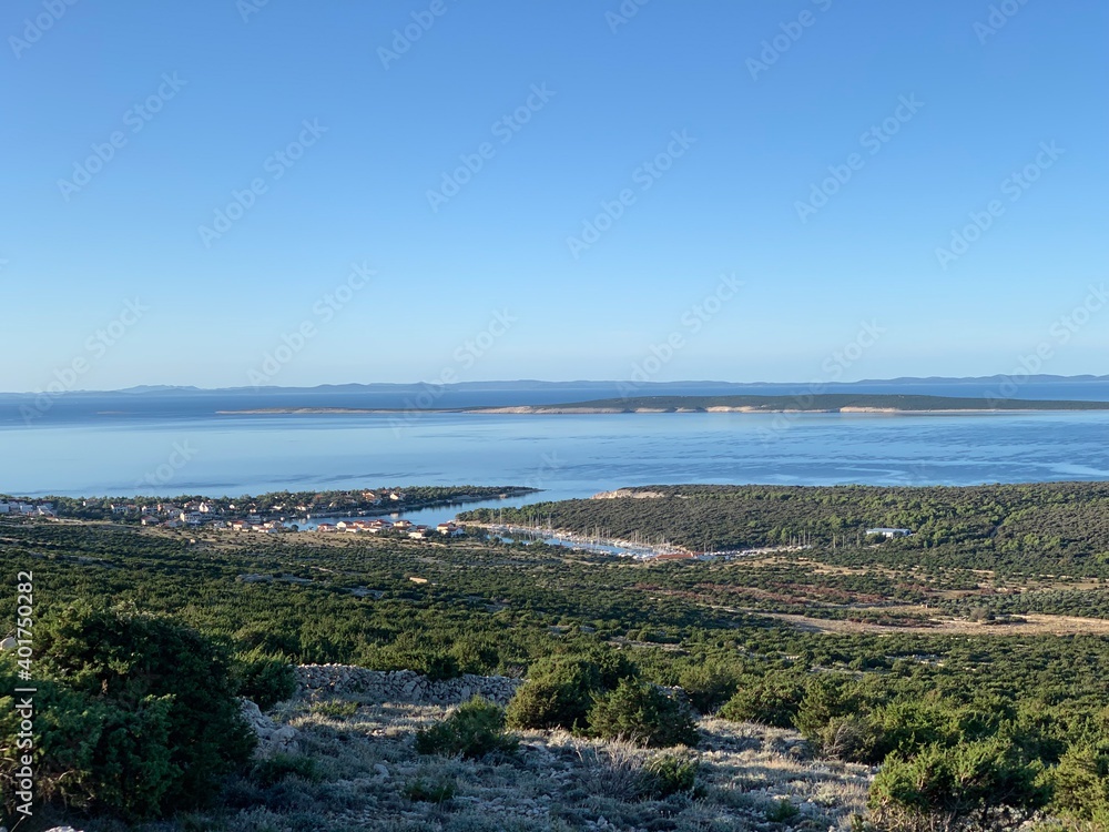 Insel Pag in Norddalmatien Kroatien Adria Mittelmeer im Spätsommer