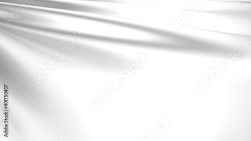 銀色のドレープ背景の3Dイラスト