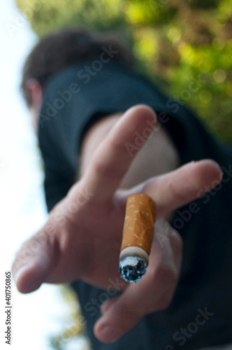 Throwing cigarette