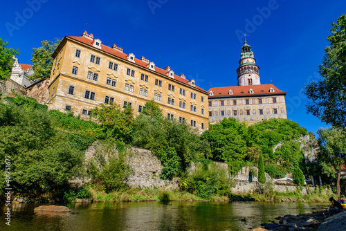 Český Krumlov Castle and Tower in the Czech Republic