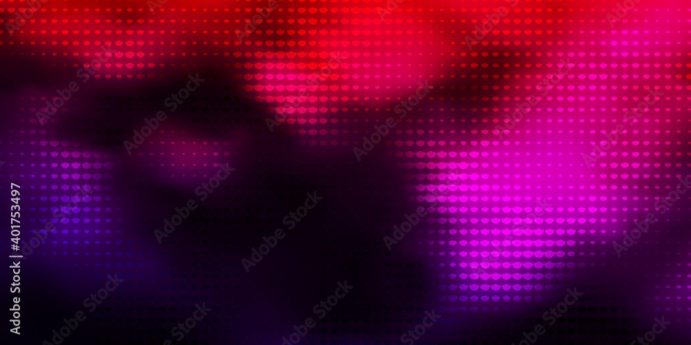 Dark Pink, Red vector layout with circles.