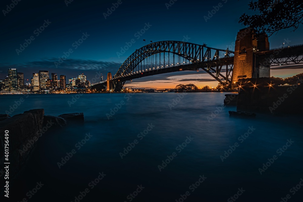 Sydney bridge at night
