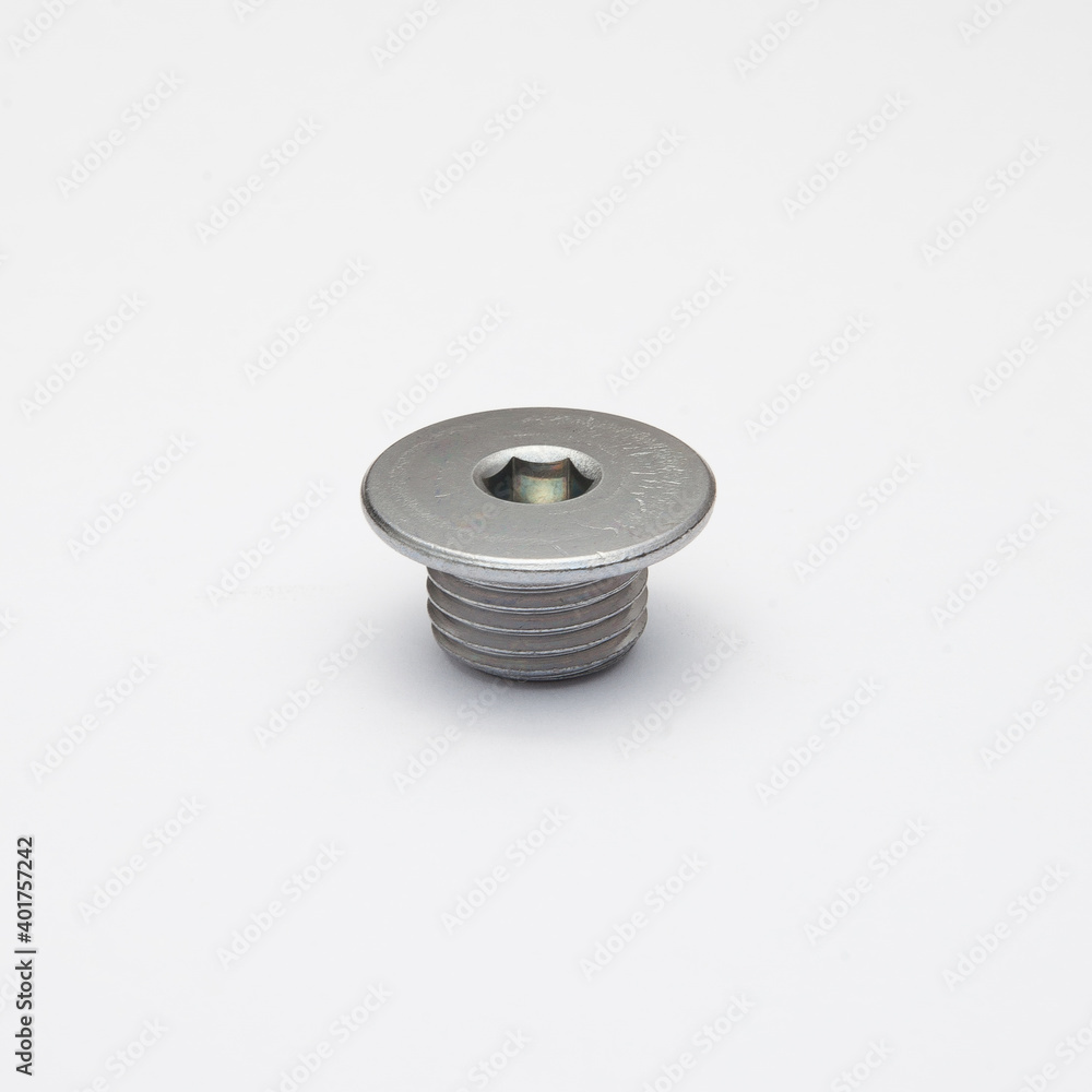Nut Bolt and Screw with isolated white background Nut Bolt and Screw with isolated white background
