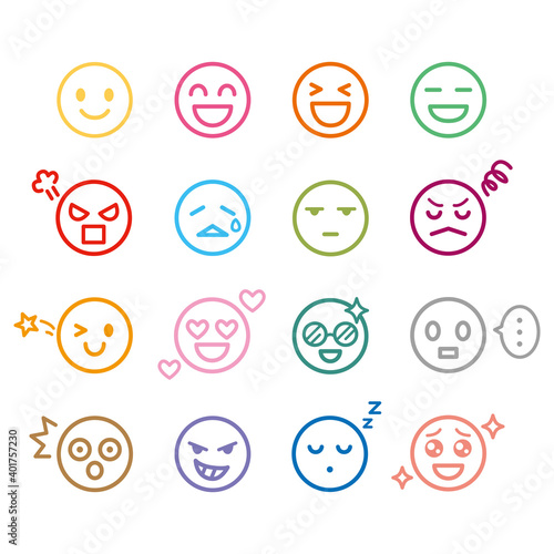 いろいろな感情の絵文字セット