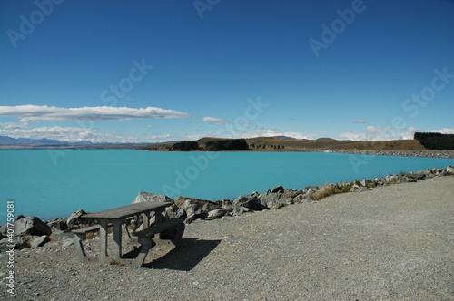 Lake Pukaki on a beautiful sunny day © H.A.Colijn