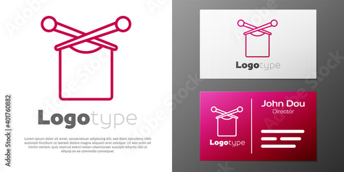 Logotype line Knitting icon isolated on white background. Wool emblem with knitted fabric and needle. Label for hand made, knitting or tailor shop. Logo design template element. Vector.