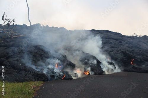 Hawaii's Kilauea volcano spews lava through Leilani Estates Hawaii  USA photo