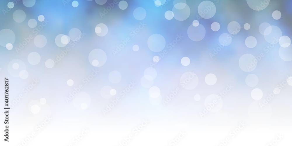 Light BLUE vector template with circles.