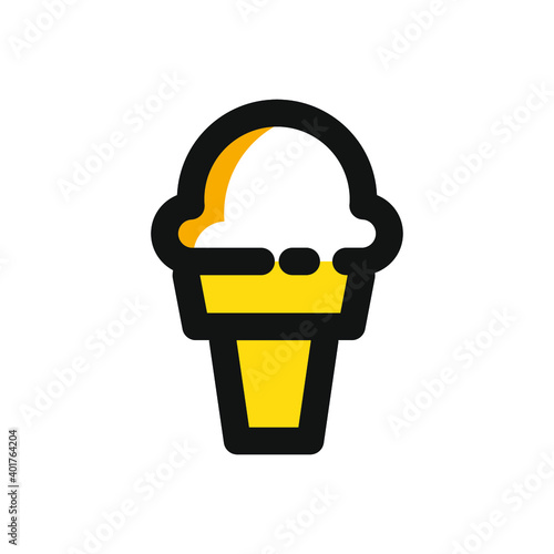 Flat MBE style black gold sweet dessert bakery icon, lovely yellow orange beverage ice cream item, adorable product illustration for snack shop liquor bar logo, a piece of cheese cake and cherry fruit