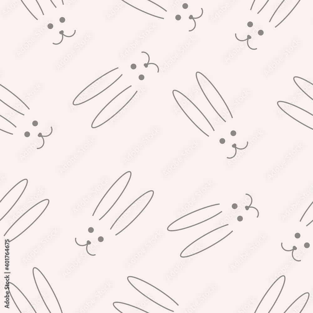 Simple pastel pattern. White background with rabbits. Suitable for textiles, wallpaper and packaging.
Simple pastel pattern. White background with rabbits. Suitable for textiles, wallpaper and packaging.