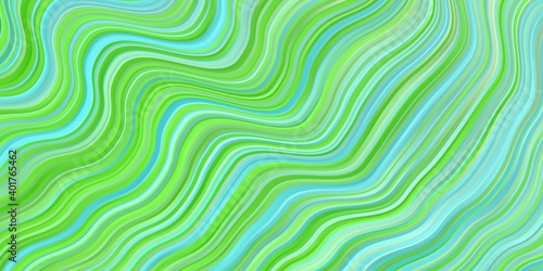 Light Green vector backdrop with bent lines.