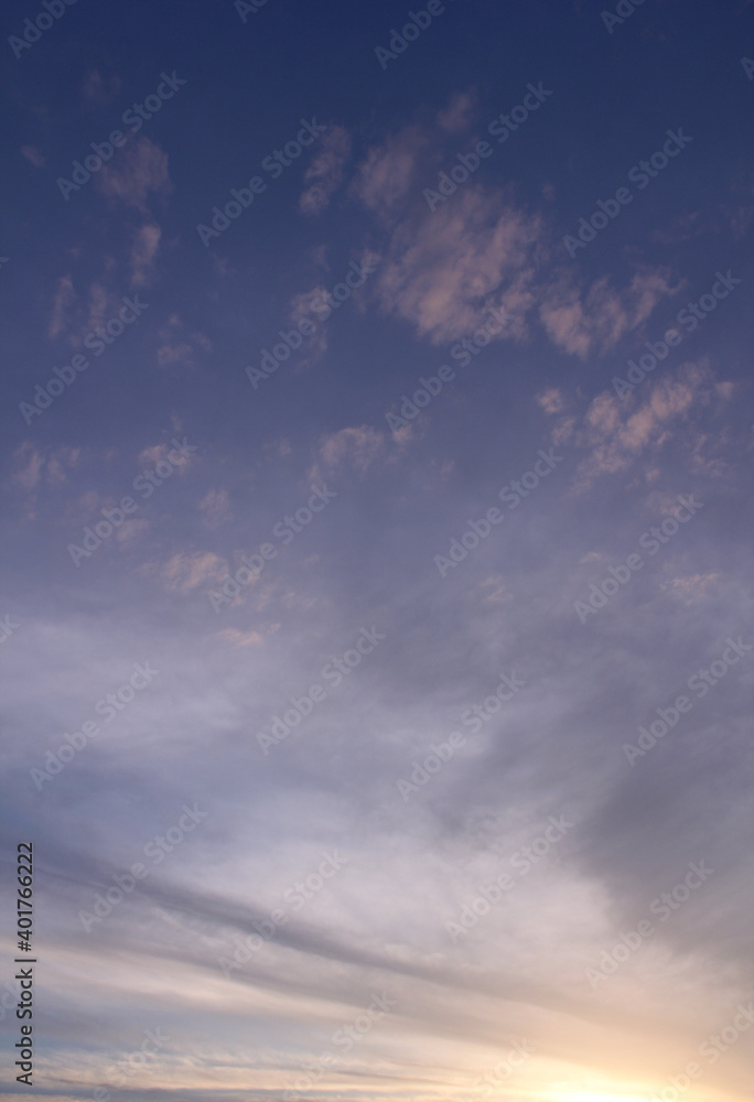 cloud and evening vanilla sky background