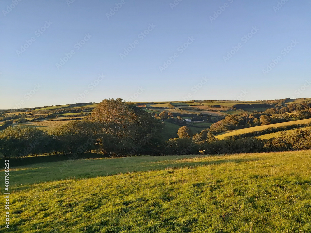 Fototapeta premium Views over Exmoor at sunset 