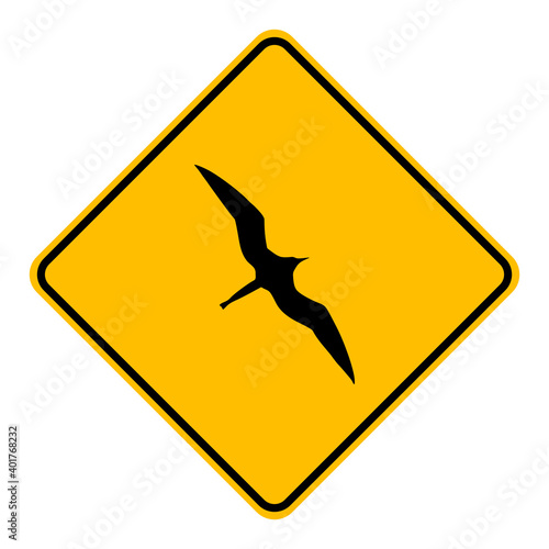 Fregattvogel und Schild