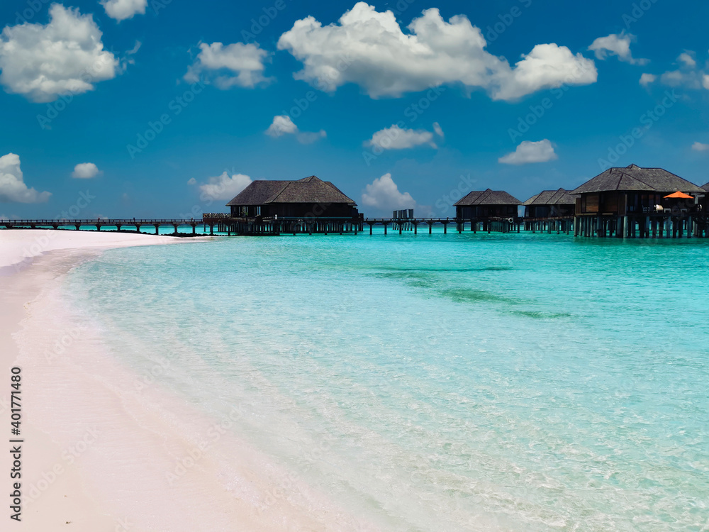 Beautiful resort island in the Maldives