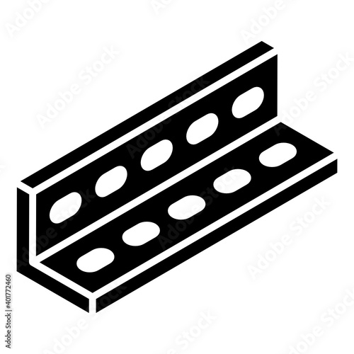 
Door hinges icon in glyph isometric design
