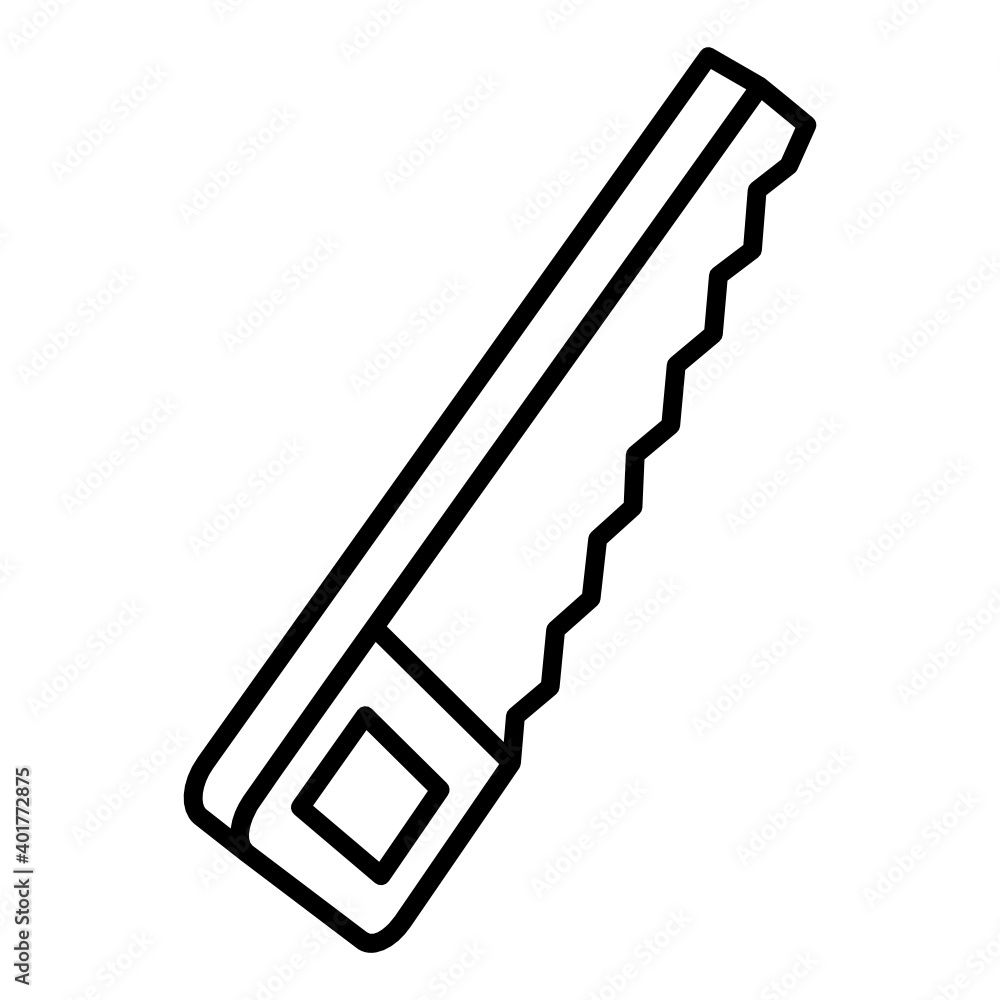 Hand saw icon in glyph isometric design
Hand saw icon in glyph isometric design