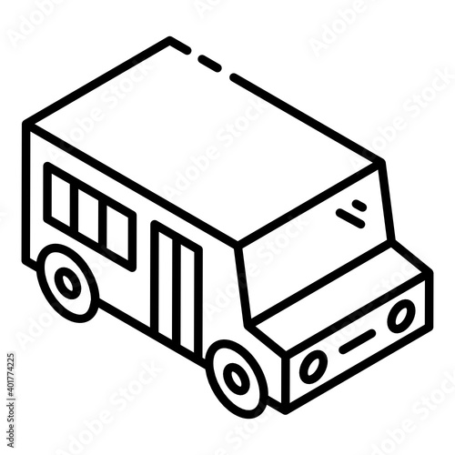 
School bus owned, leased, contracted to, or operated by a school, editable vector 
