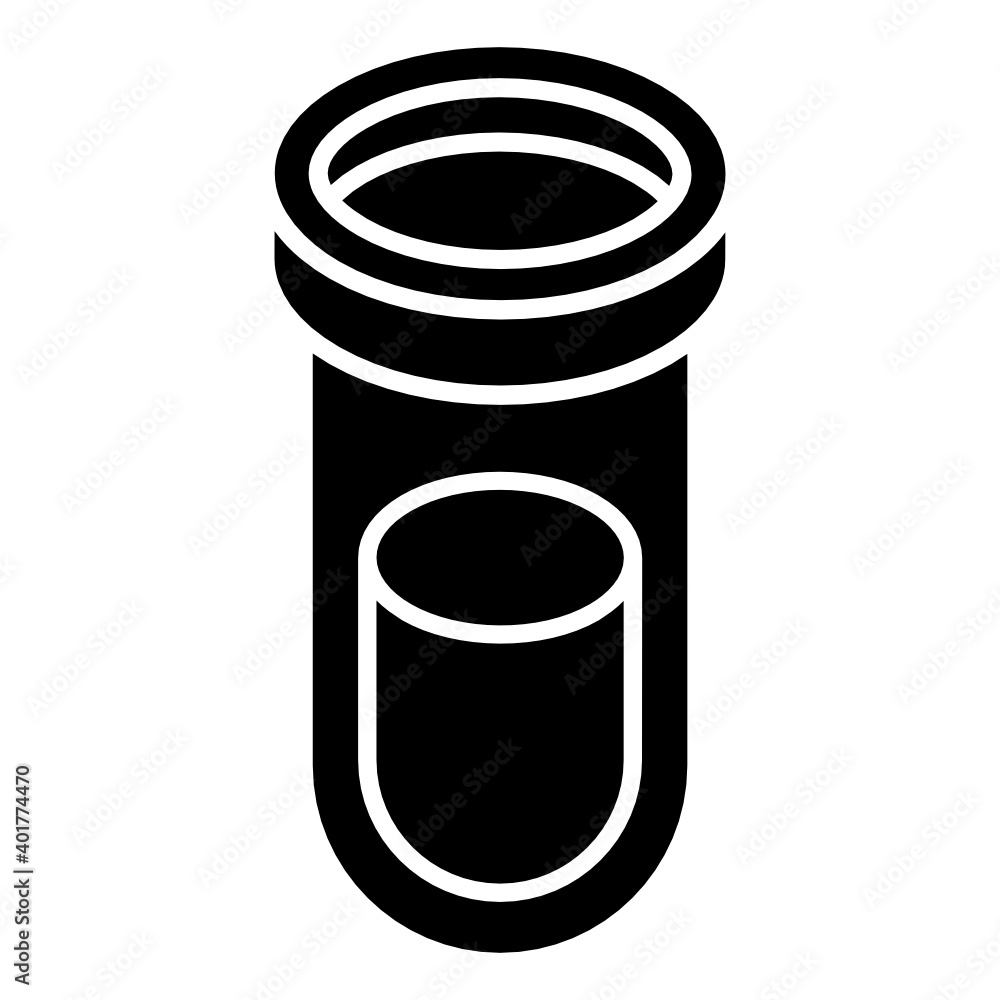 Laboratory equipment glyph isometric icon of test tube
Laboratory equipment glyph isometric icon of test tube
