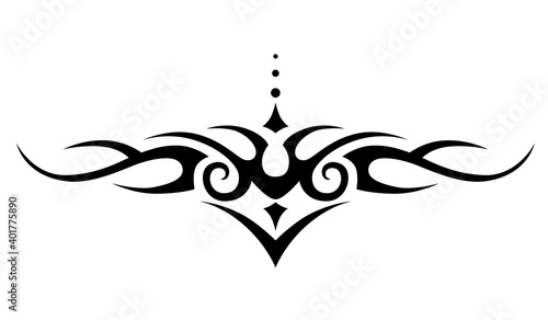 Tribal tattoo. Vector frame border pattern ornament decor.	
