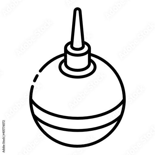 
Nasal aspirator in glyph isometric icon 
