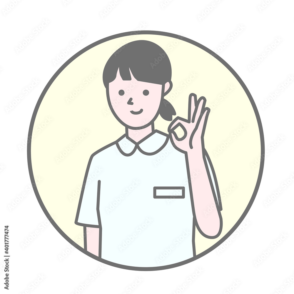 Illustration of nurse vector pose Illustration of nurse vector pose