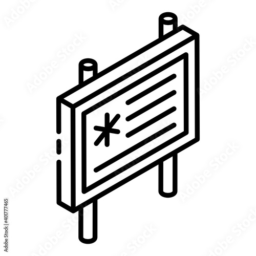 
Medical board glyph isometric icon editable 
