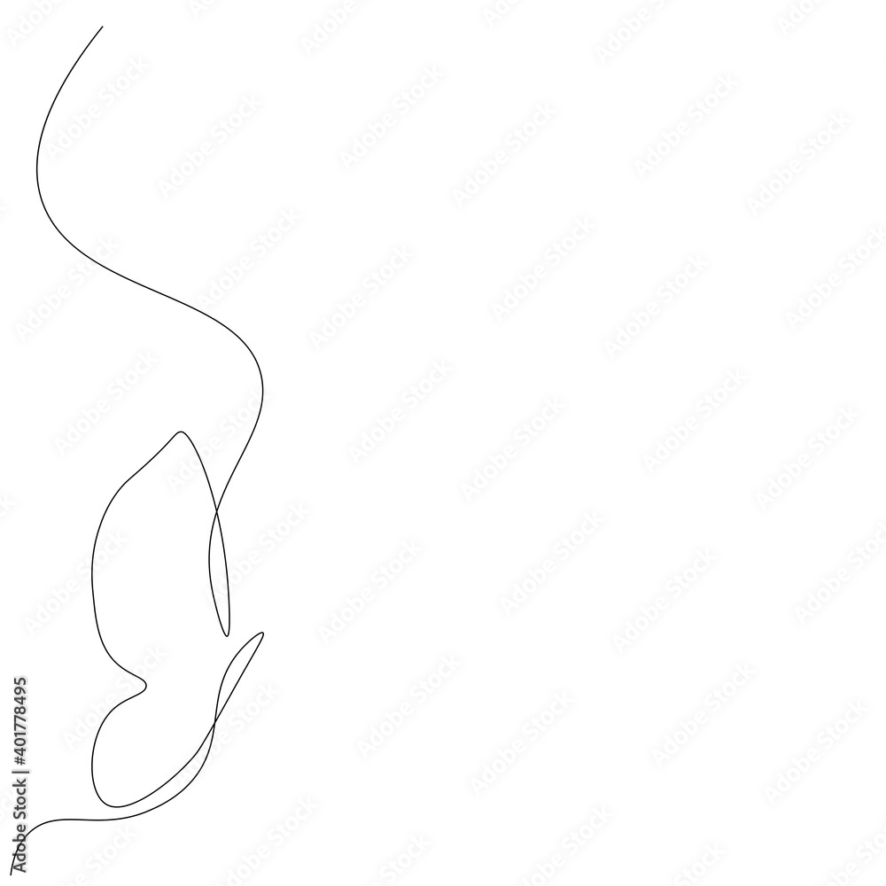 Butterfly fly line draw, vector illustration Butterfly fly line draw, vector illustration