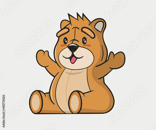Cartoon Teddy Bear .,vector eps10