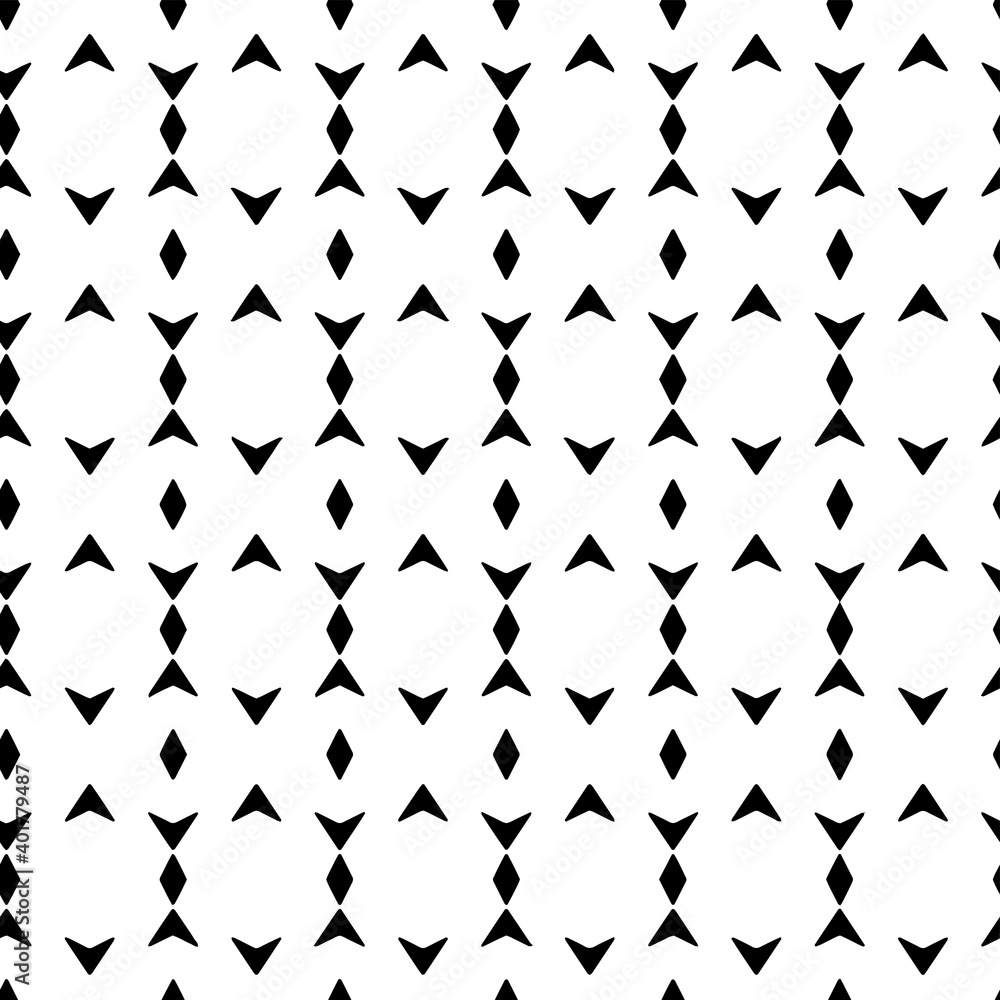 Full seamless modern geometric arrow pattern for decor and textile. Black and white arrows design for textile fabric printing and wallpaper. Multipurpose model design for fashion and home design