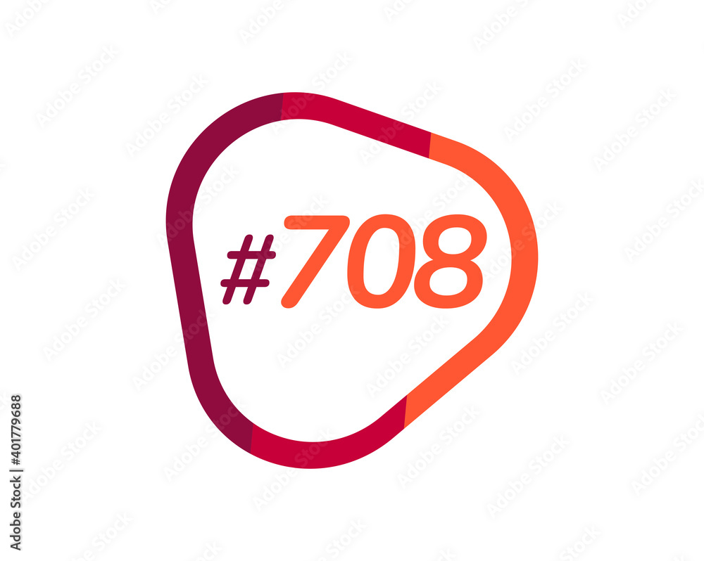 Number 708 image design, 708 logos Number 708 image design, 708 logos