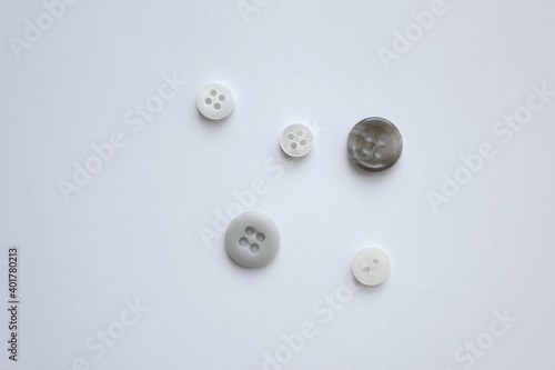 Buttons on a white background