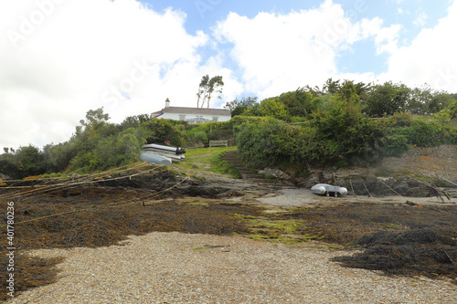 The rocky outcrop of Restronguet Point photo