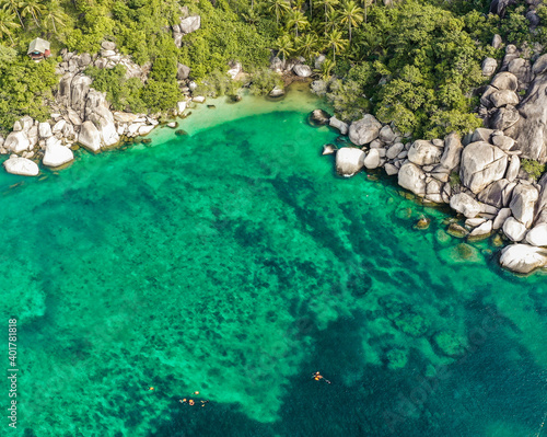 Aerial view of Koh Tao, Samui Province, Thailand, South east Asia