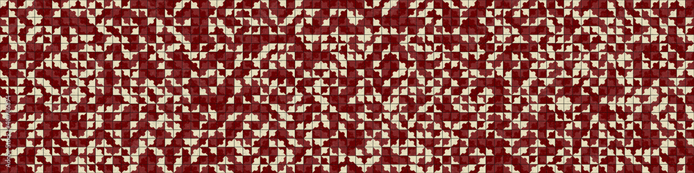 Fototapeta premium Abstract Geometric Pattern generative computational art illustration