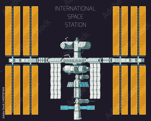 Fototapeta Naklejka Na Ścianę i Meble -  Orbital International Space Station Concept
