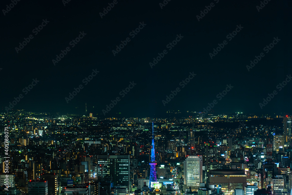名古屋の夜景　名古屋テレビ塔