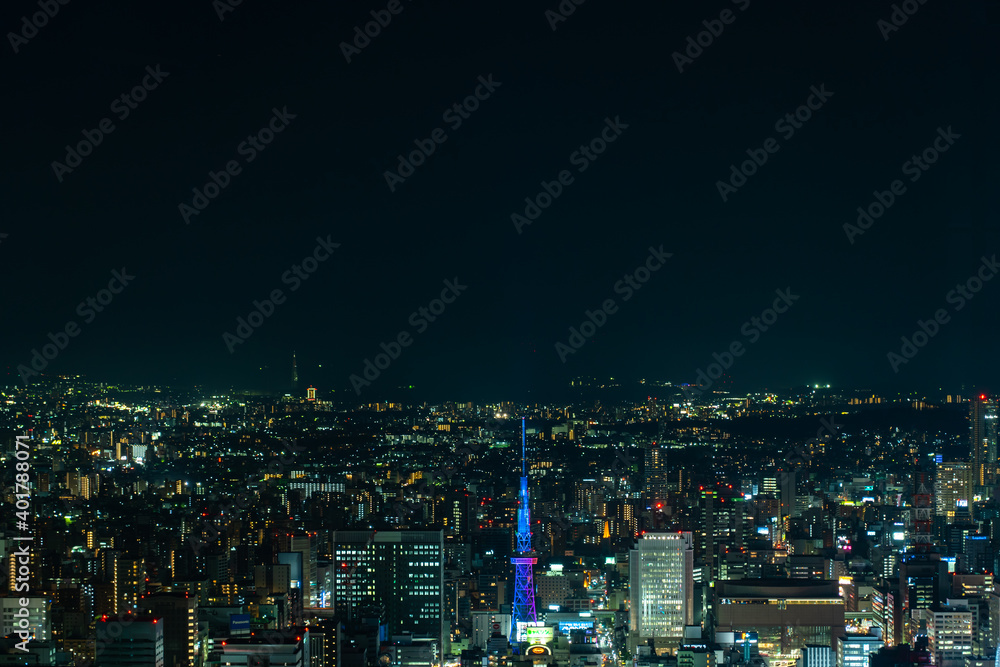 Fototapeta premium 名古屋の夜景 名古屋テレビ塔