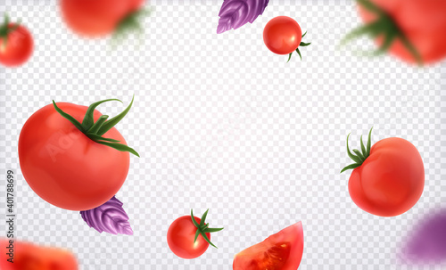 Fototapeta Naklejka Na Ścianę i Meble -  Tomato Transparent Background