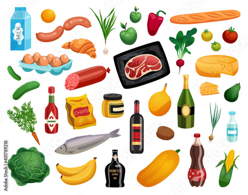 Food Isolated Icons Set